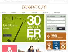 Tablet Screenshot of forrestcitymedicalcenter.com